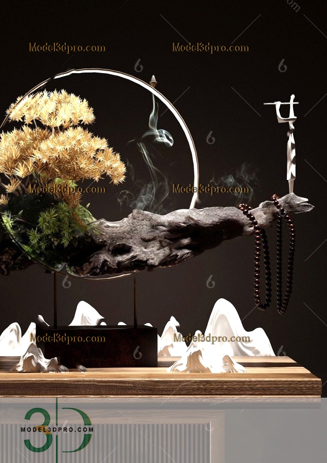 Chinese style bonsai 3D model
