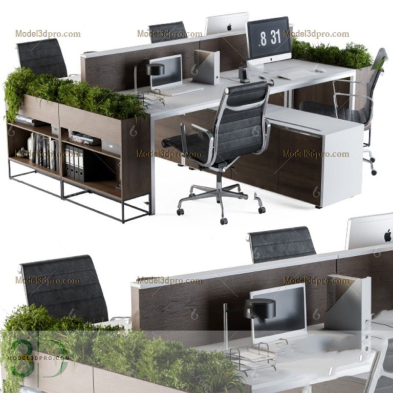 MODEL 3D Table Office – NghiaHouse