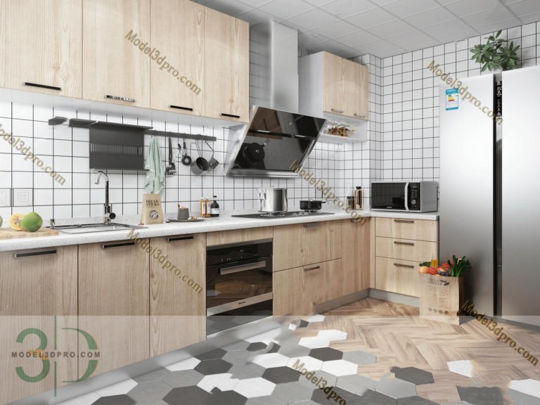 MODEL 3D Kitchen – NghiaHouse