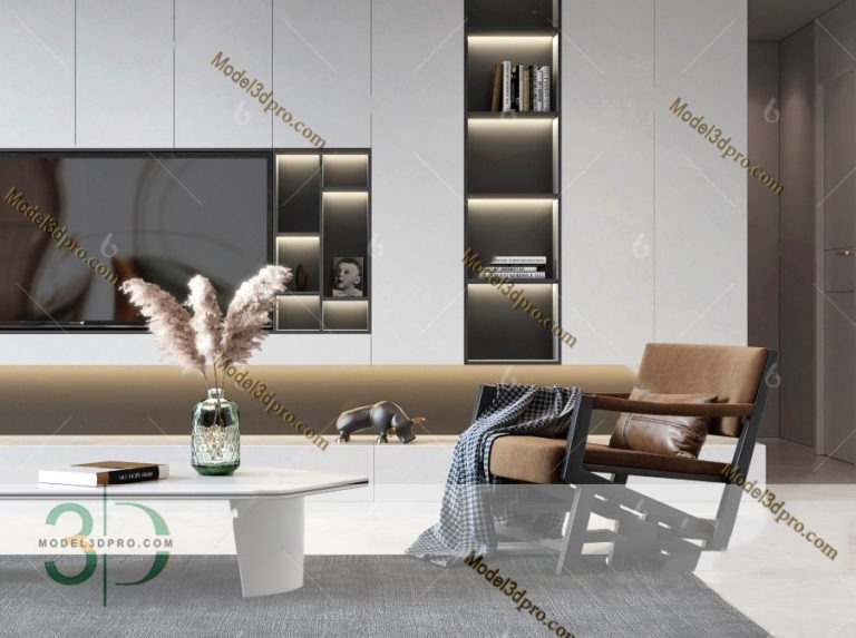 MODEL 3D Living Room – NghiaHouse