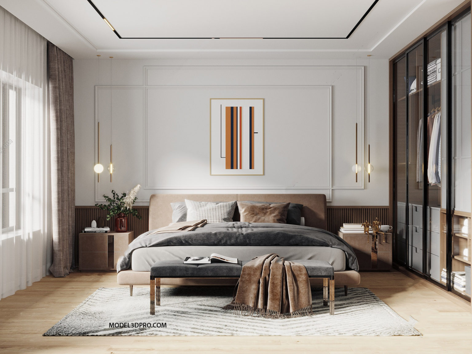 MODEL 3D Bedroom – Model3dpro.com - 3D models - Free 3D Models - 3d ...