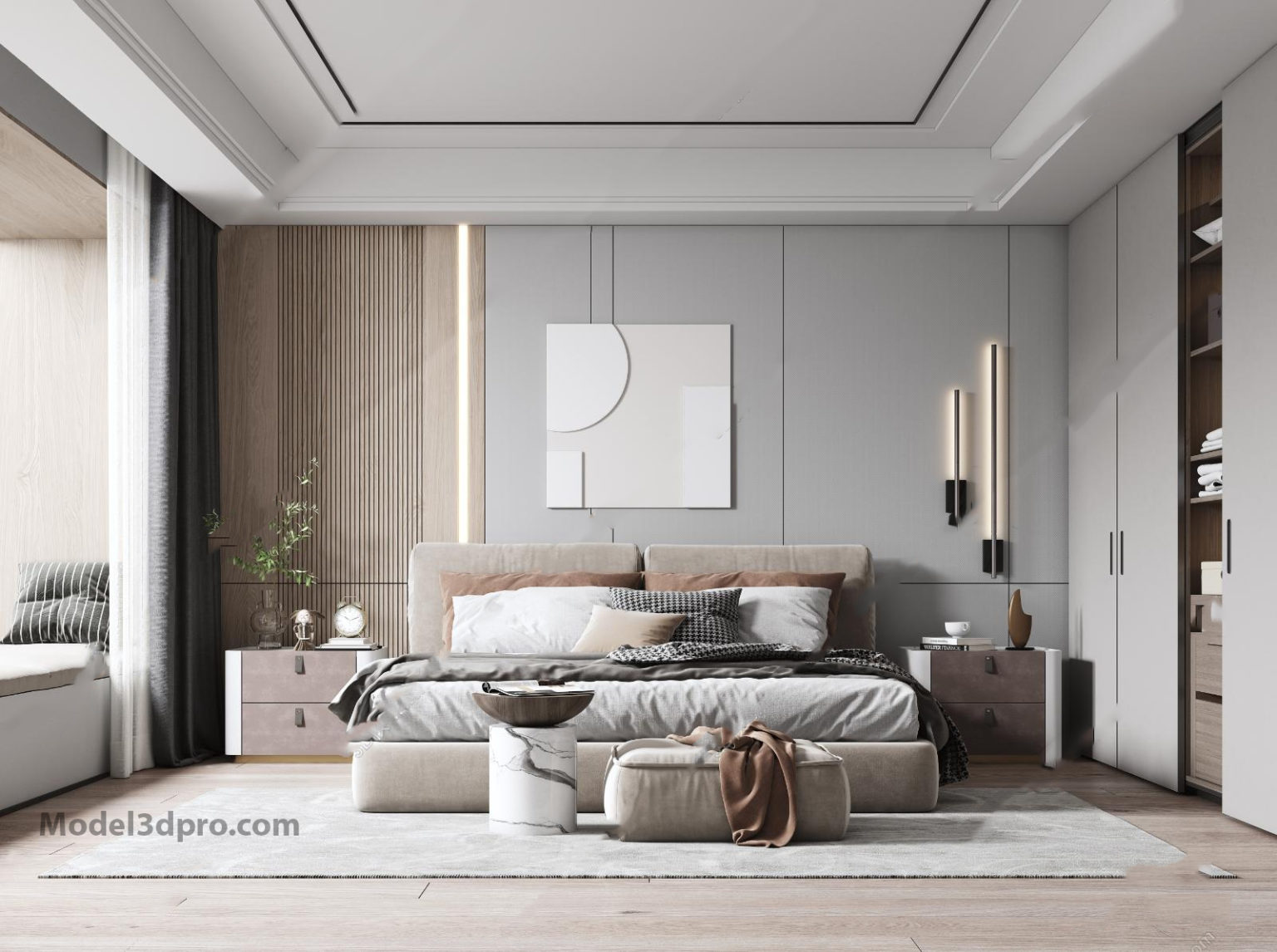 MODEL 3D Bedroom – Model3dpro.com - 3D models - Free 3D Models - 3d ...