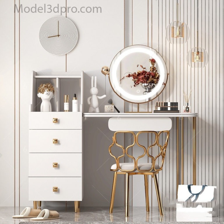 MODEL 3D Make Up Table – Model3dpro.com