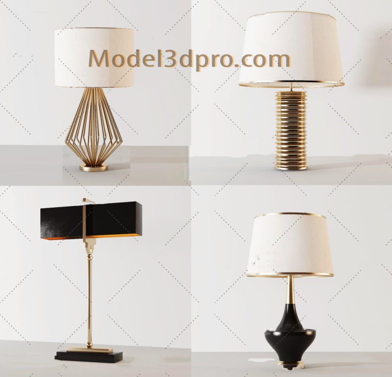 [Free3dmodels] MODEL 3D Table lamps – Model3dpro.com