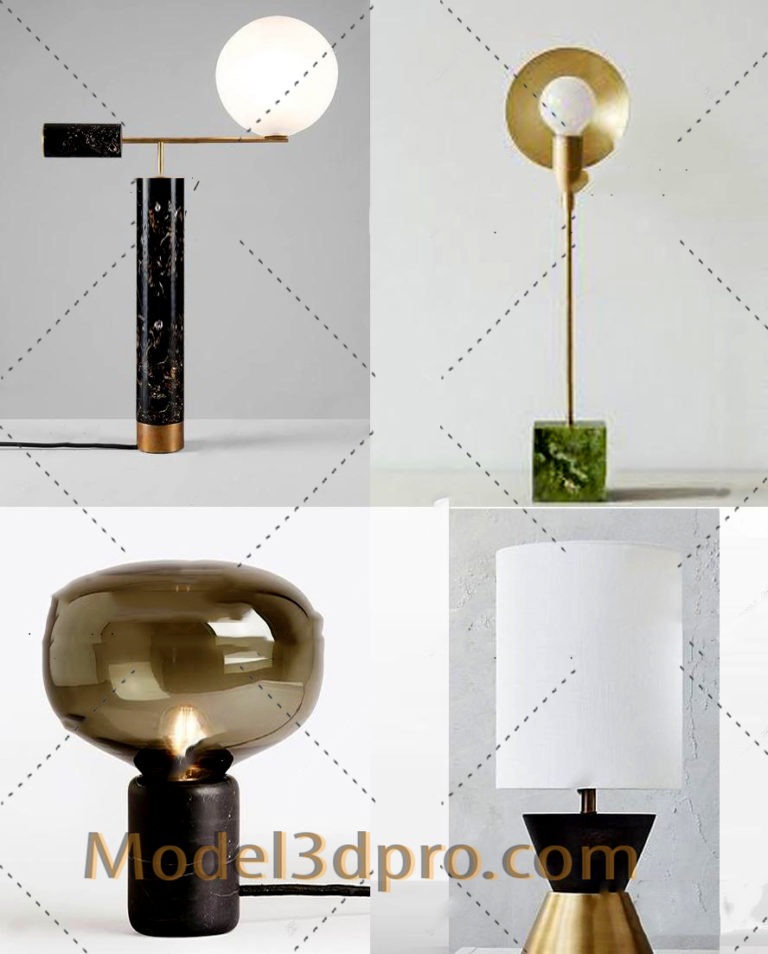 [Free3dmodels] MODEL 3D Table lamps – Model3dpro.com