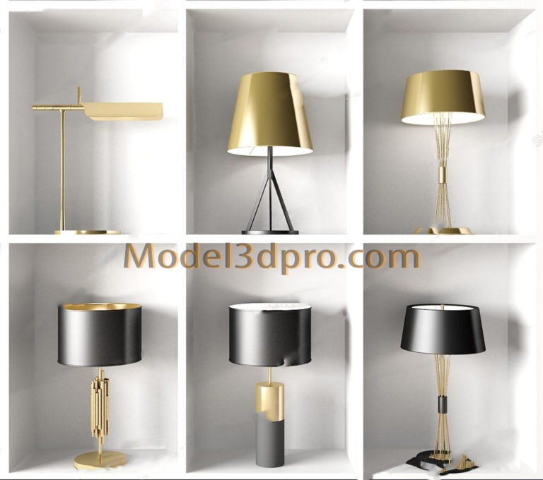 [Free3dmodels] MODEL 3D Table lamps – Model3dpro.com