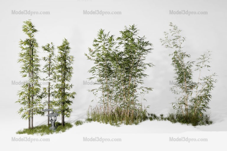 Free3dmodels] MODEL 3D Bamboo Tree – Model3dpro.com