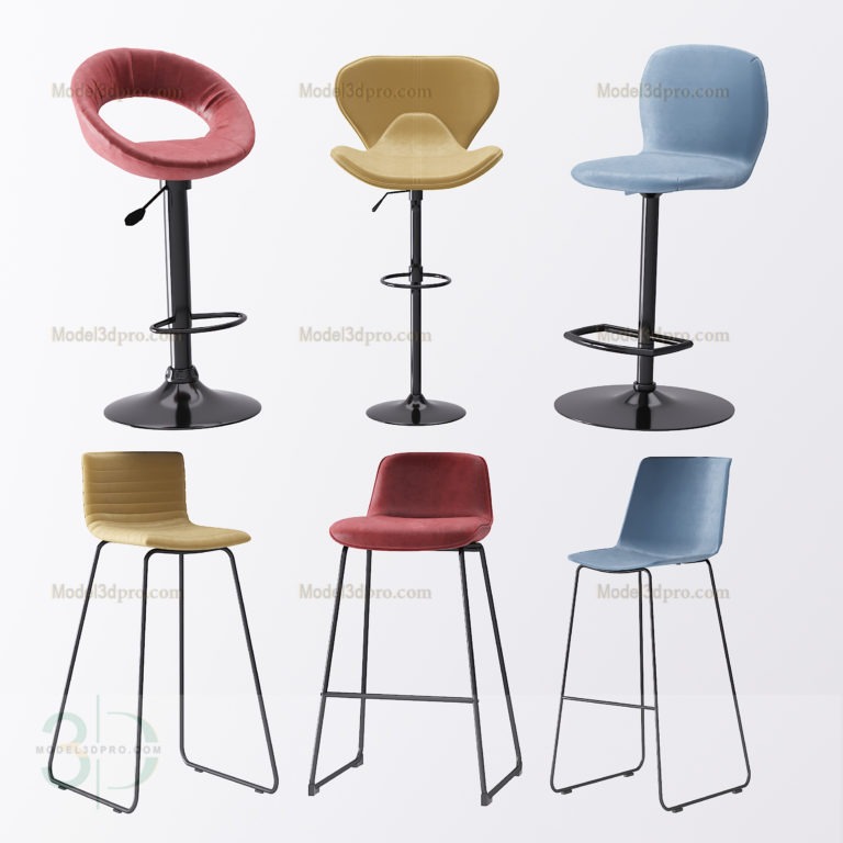 [Free3dmodels] MODEL 3D Chair bar – Model3dpro.com