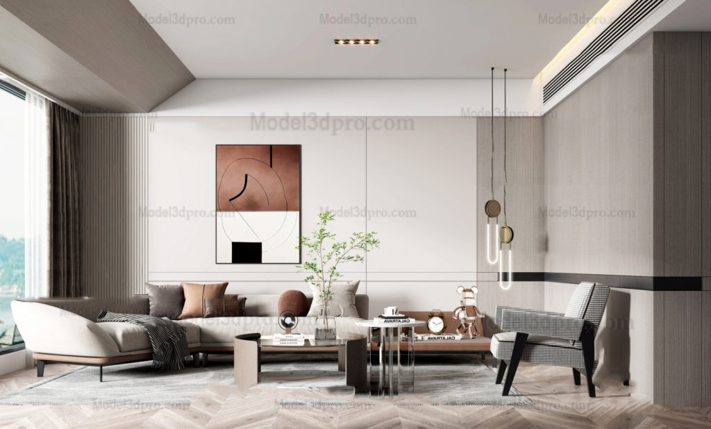 3D Free Scenes Livingroom – Model3dpro.com - 3D models - Free 3D Models ...