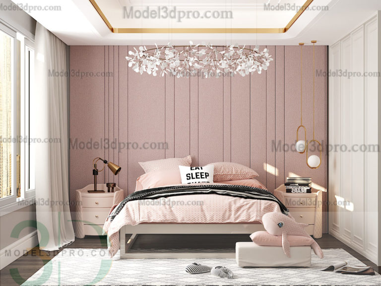 3d bed free download – Model3dpro.com - 3D models - Free 3D Models - 3d ...