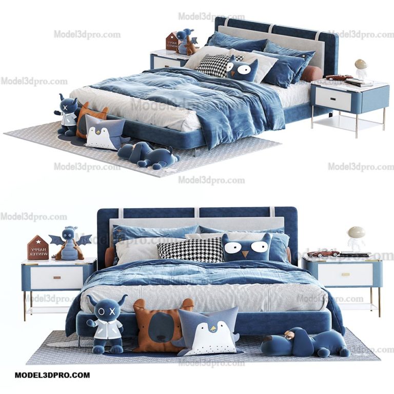 free 3d models obj Bed kid