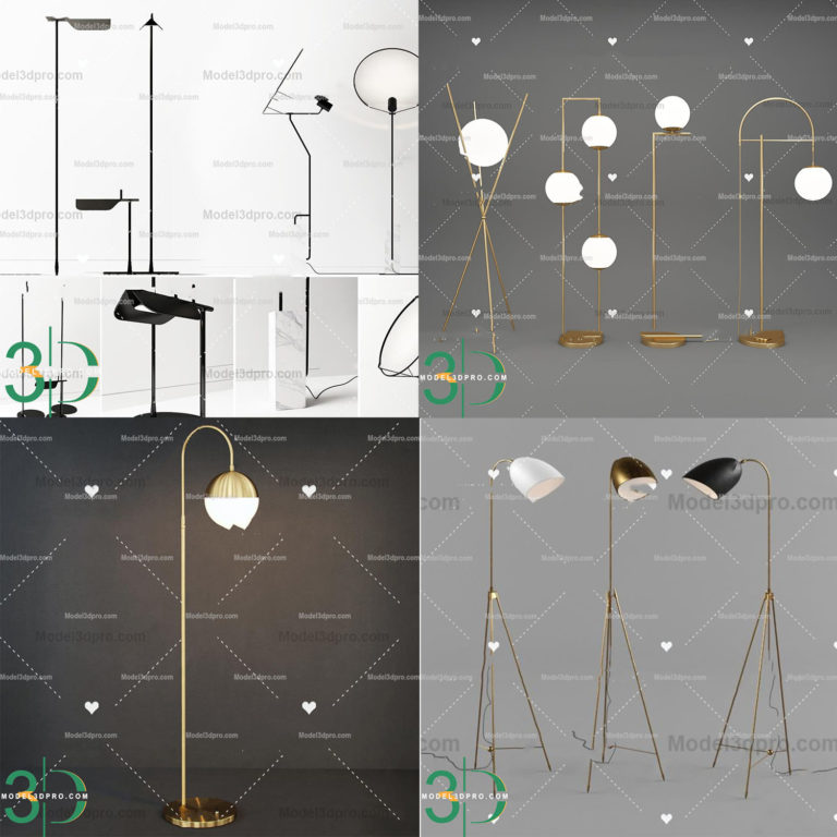 Floor lamps 3d models