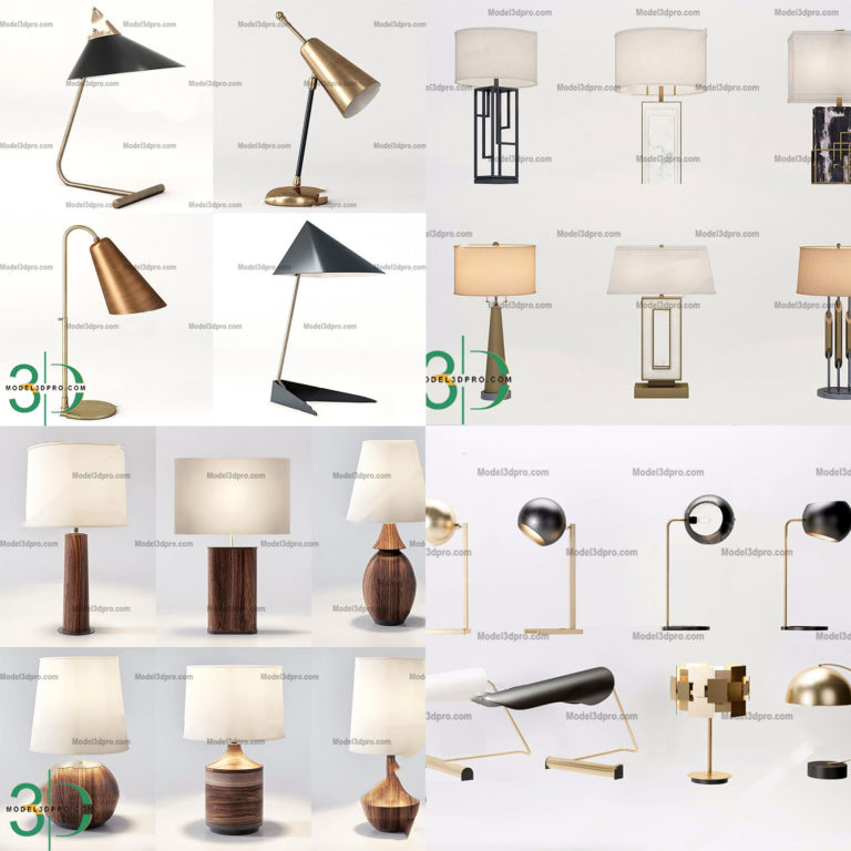 Table lamps 3d models