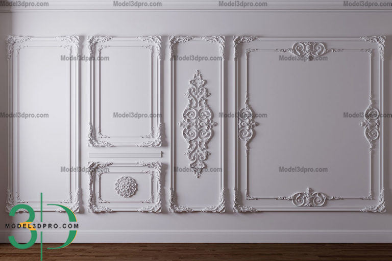 Free 3d models Decor plaster