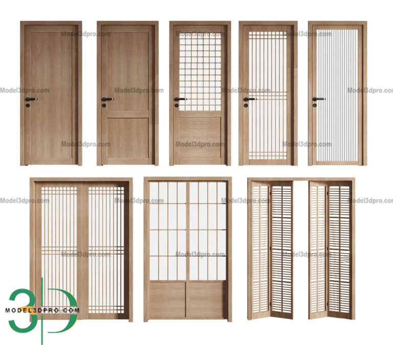 Wood door 3d models free