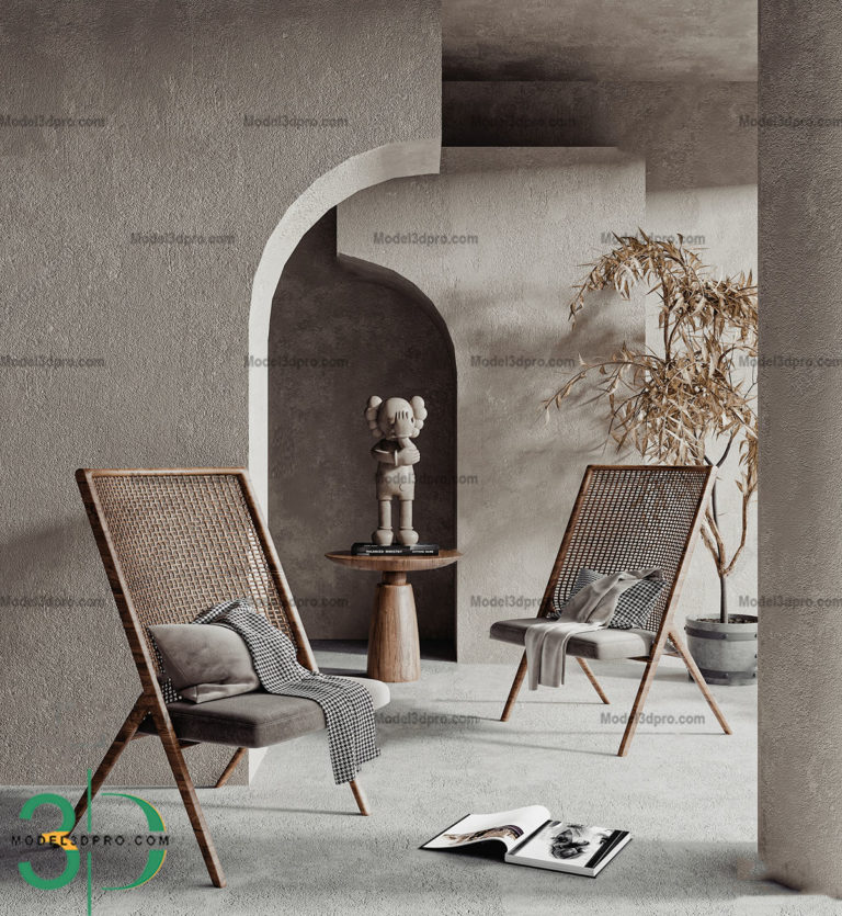 buy 3d models Wabi shabi Armchair