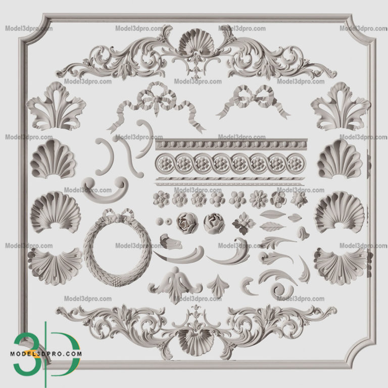 Decoration plaster 3d models