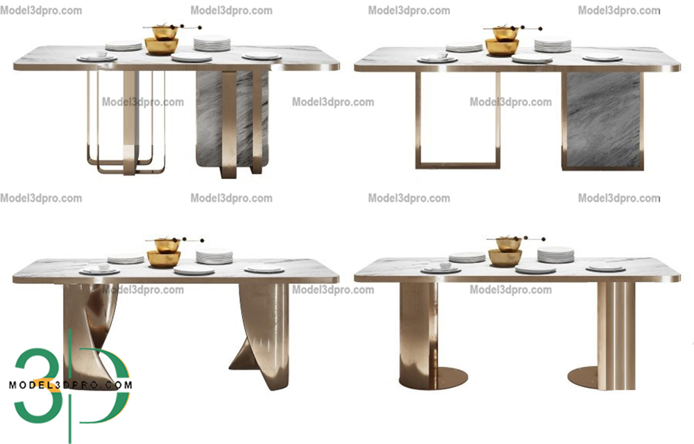 Dining table 3D Models