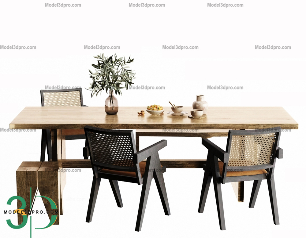 Dining Table 3D Models for Download