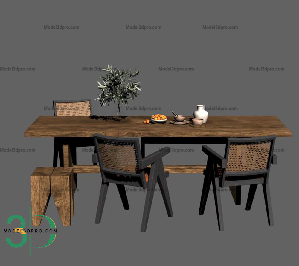 Dining Table 3D Models for Download