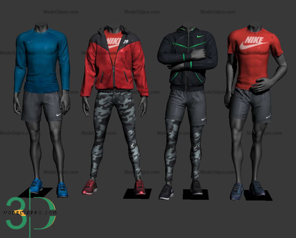 Sportswear 3D models - 3D models - Free 3D Models - 3d model - Free 3d