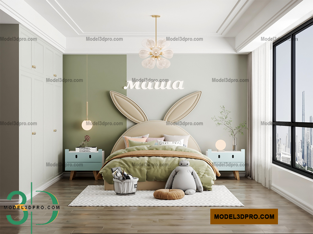 Free download 3dsmax bedroom design