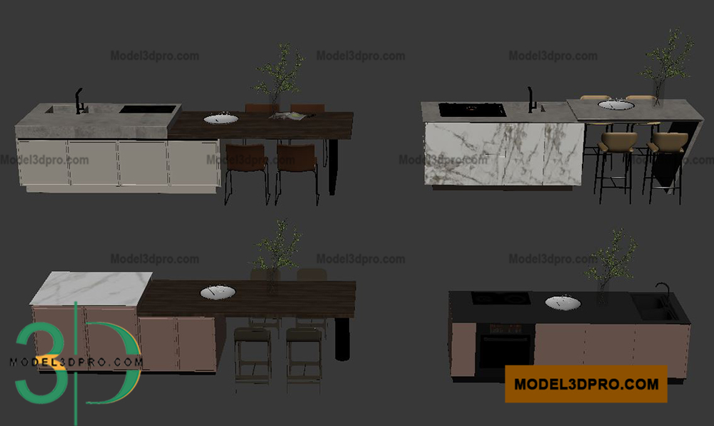 Kitchen Table 3D Models for Download
