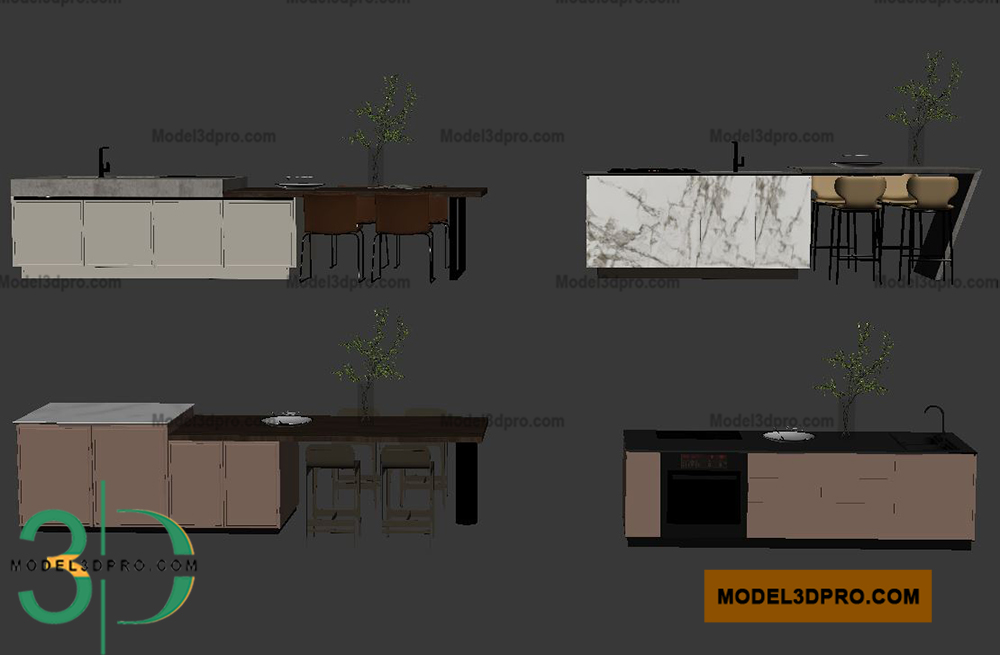 Kitchen Table 3D Models for Download