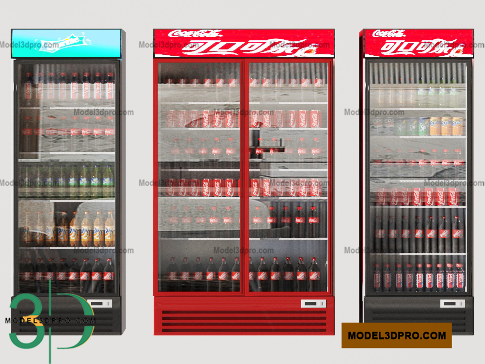3D Coca-Cola-Fridge Models
