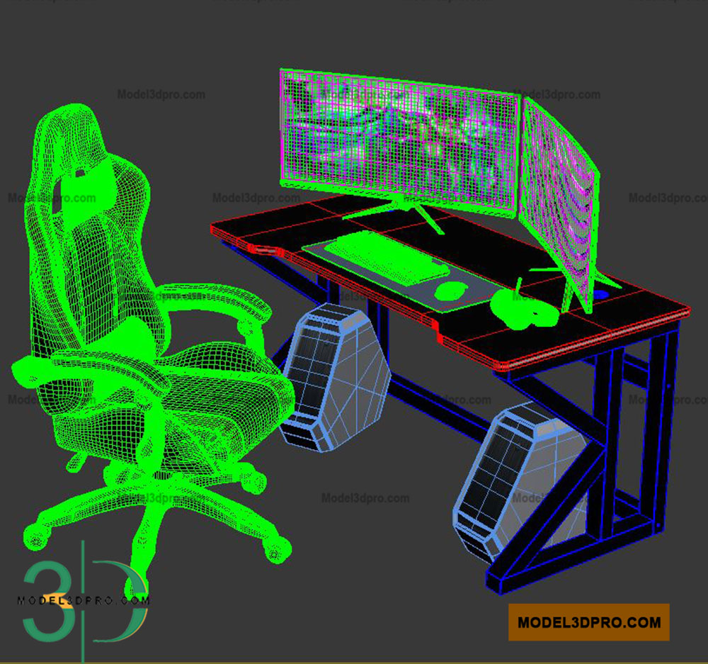 Free 3D Computer Desk Models