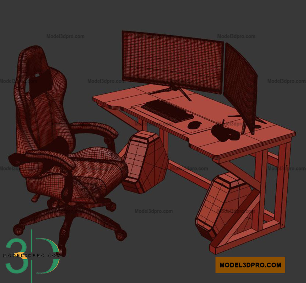 Free 3D Computer Desk Models