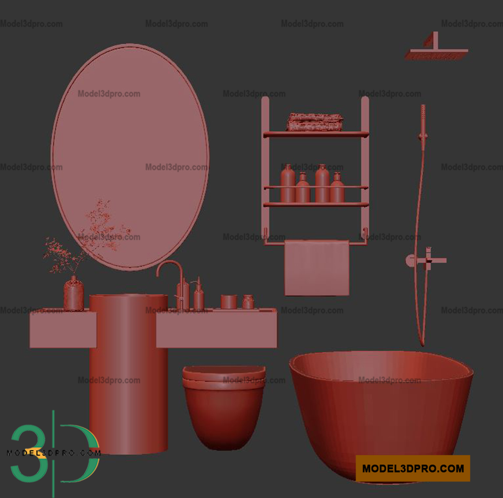 Free 3D Bathroom-Accessories Models
