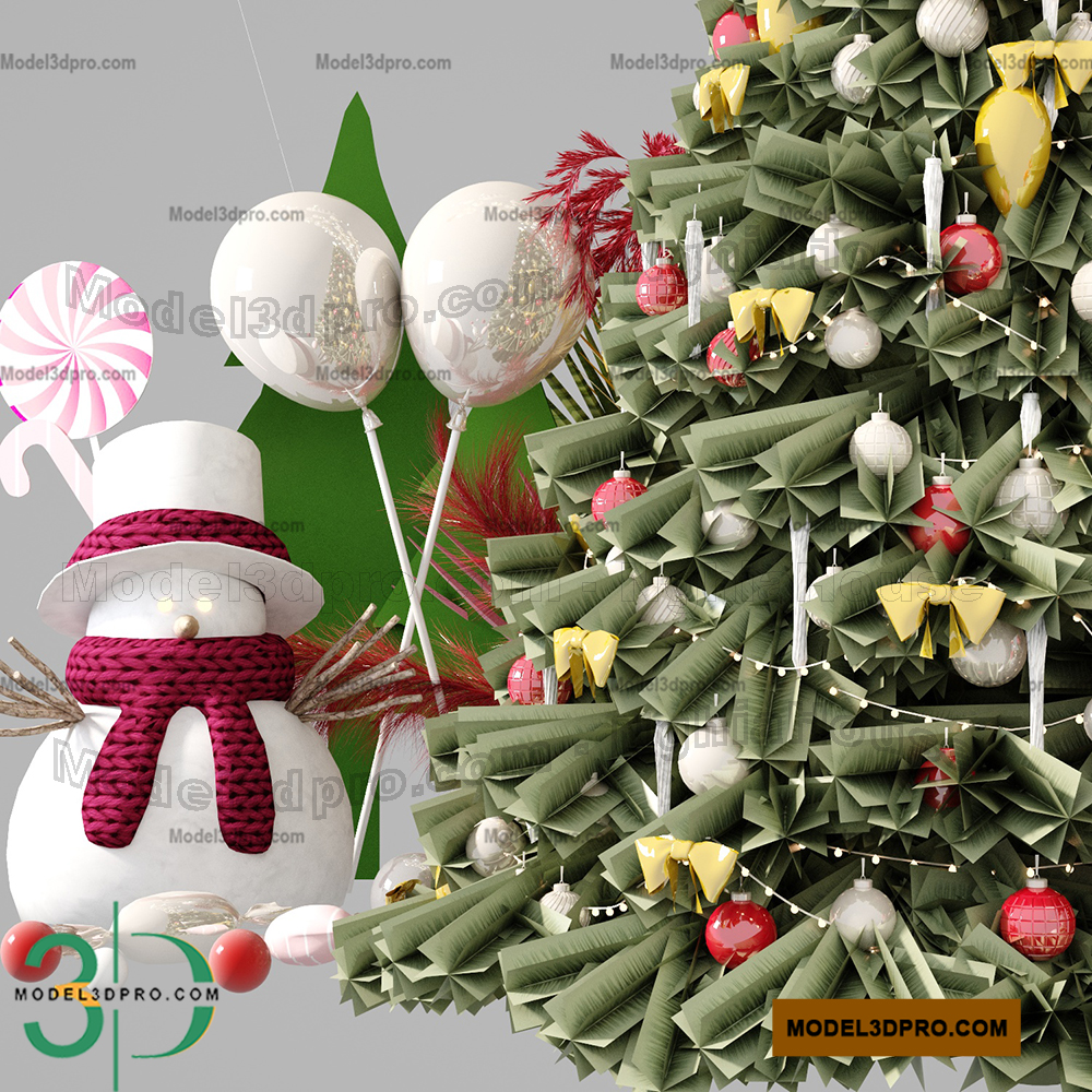 Christmas tree 3d model free download