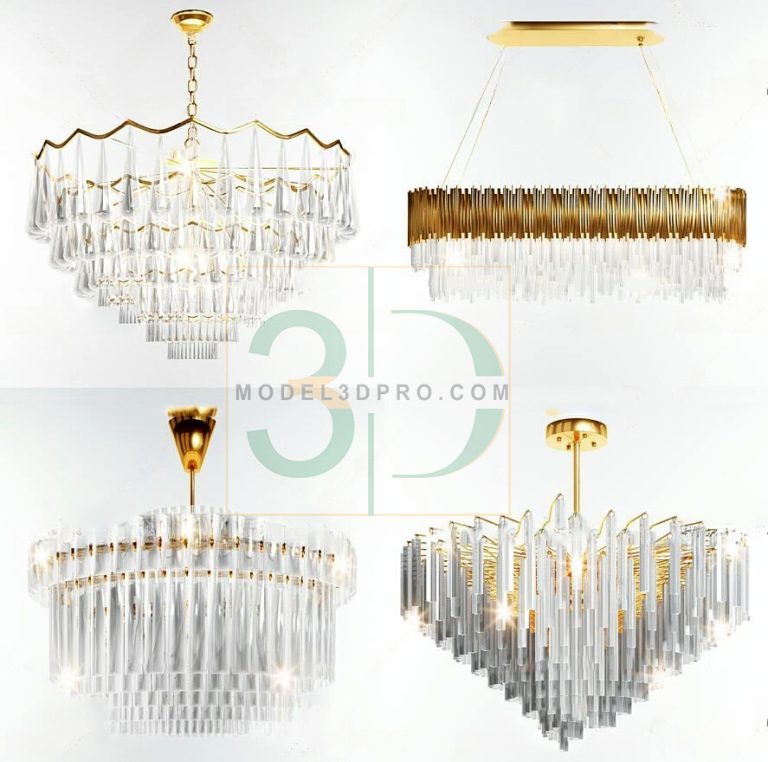 Crystal Chandelier 3D Models for Download 534