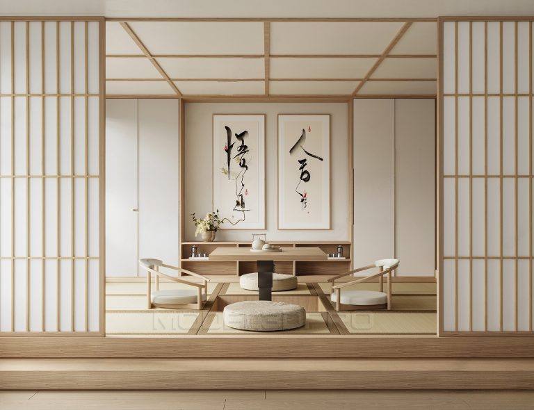 3D Japanese tea room model 6123 NghiaHouse