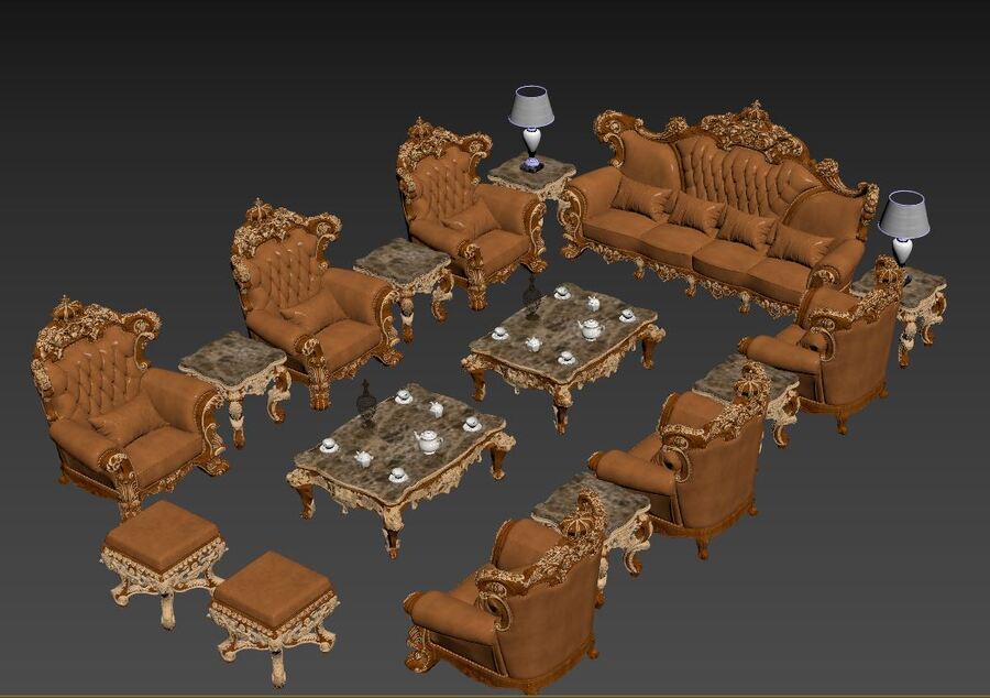 Classic Sofa 3d Models By Nguyen Ngoc Tuan Anh 6327 3d Models Free 3d Models 3d Model