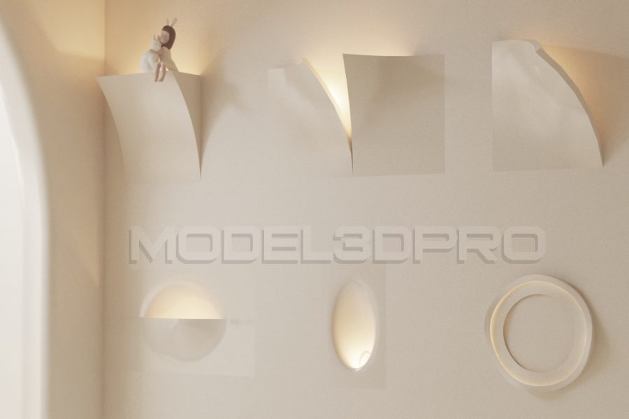 Wall Lighting 3D Models for DownloadWall Lamps・3D models for Interior Design and Architecture Wall lights 3d models by Design Connected LUXURY WALL LIGHT 3D model
