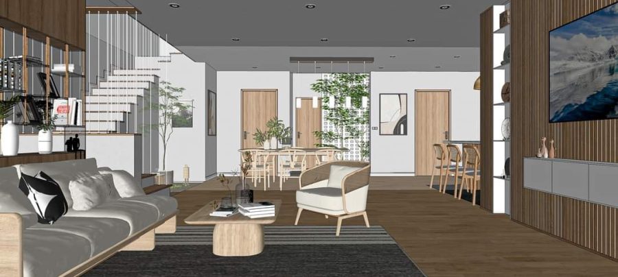 Interior Apartment Scene Sketchup Models Free download 