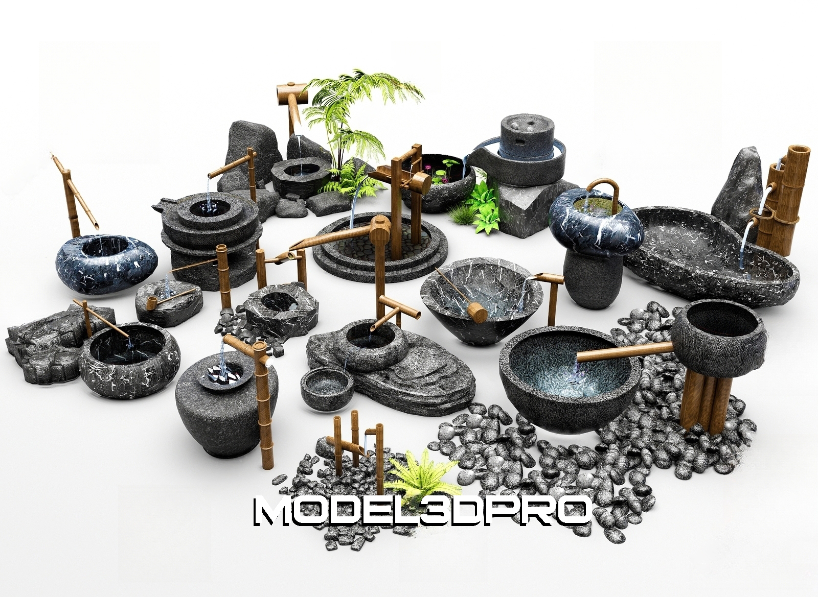 3D Stone Sink Pedestal model Stone Sink 3D model Free Sink 3D Models for Download Garden stone sink 3d model