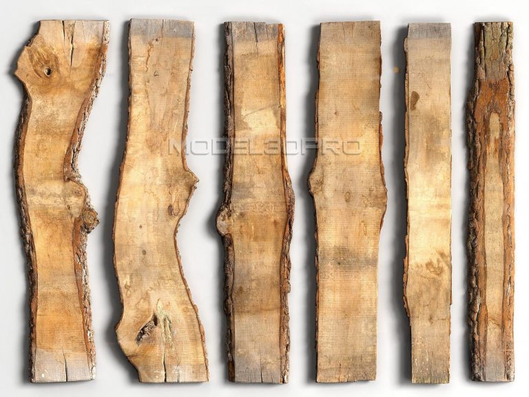 Wooden Table 3D Model for Download 0869