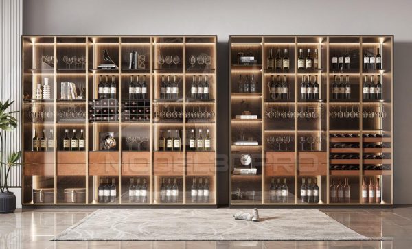 Modern Wine Cabinet 3D Model