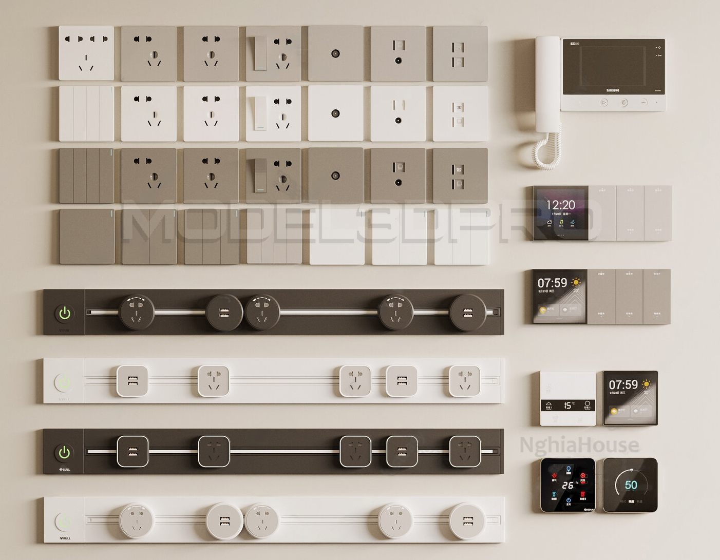 Free Sketchup Electrical Outlets And Switches Models Download