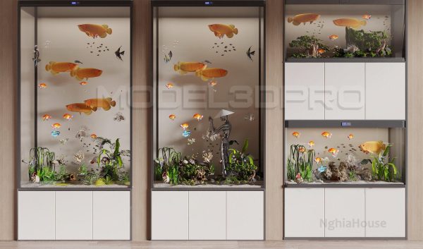 Low Poly Aquarium 3D Models for Download