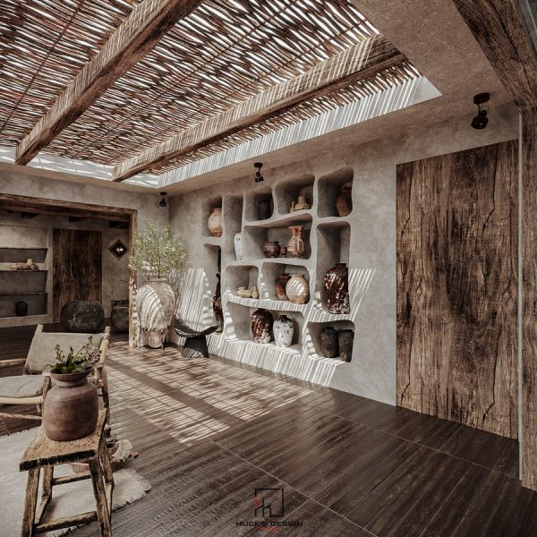 Wabi-Sabi Living Room 3D Model