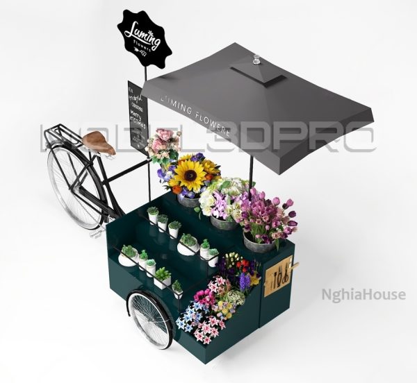 flower cart 3d models