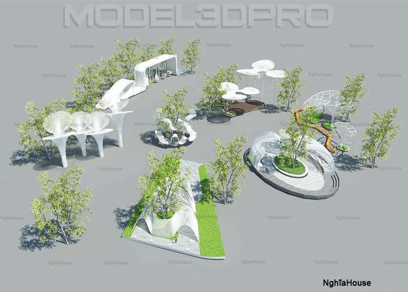 Free Sketchup Garden Exterior Model Download