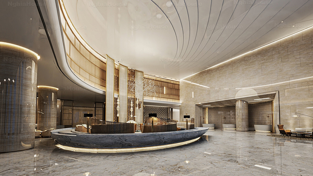 MODEL 3DSMAX Reception - Lobby Hotel