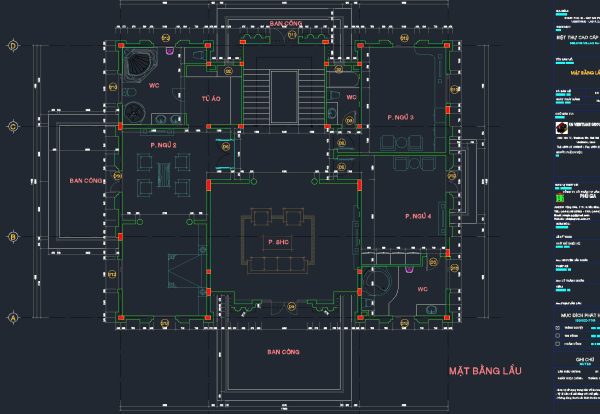 Villa house full autocad