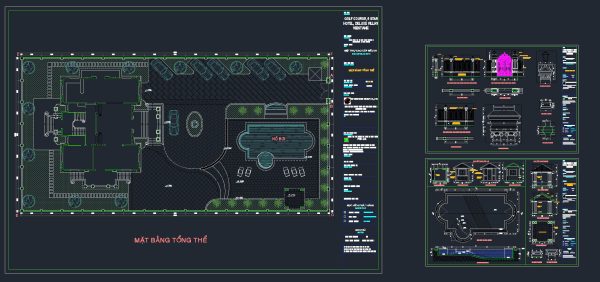 Villa house full autocad