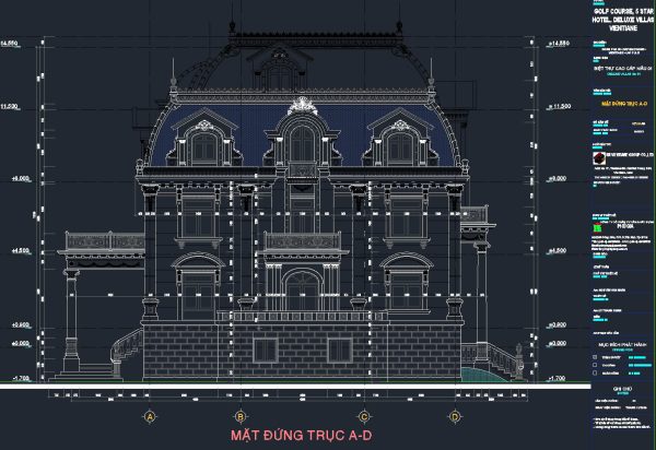 Villa house full autocad